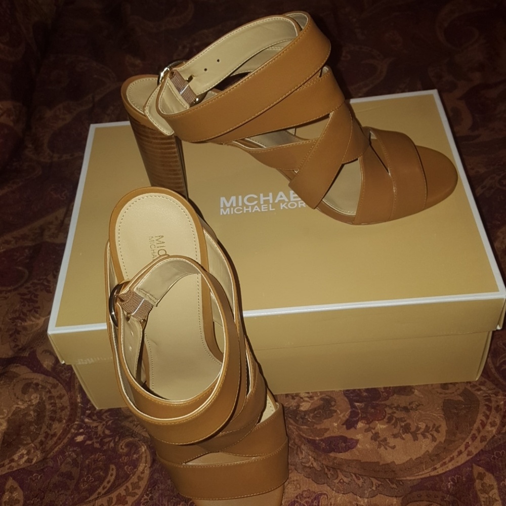 MK Leather Strappy Shoes